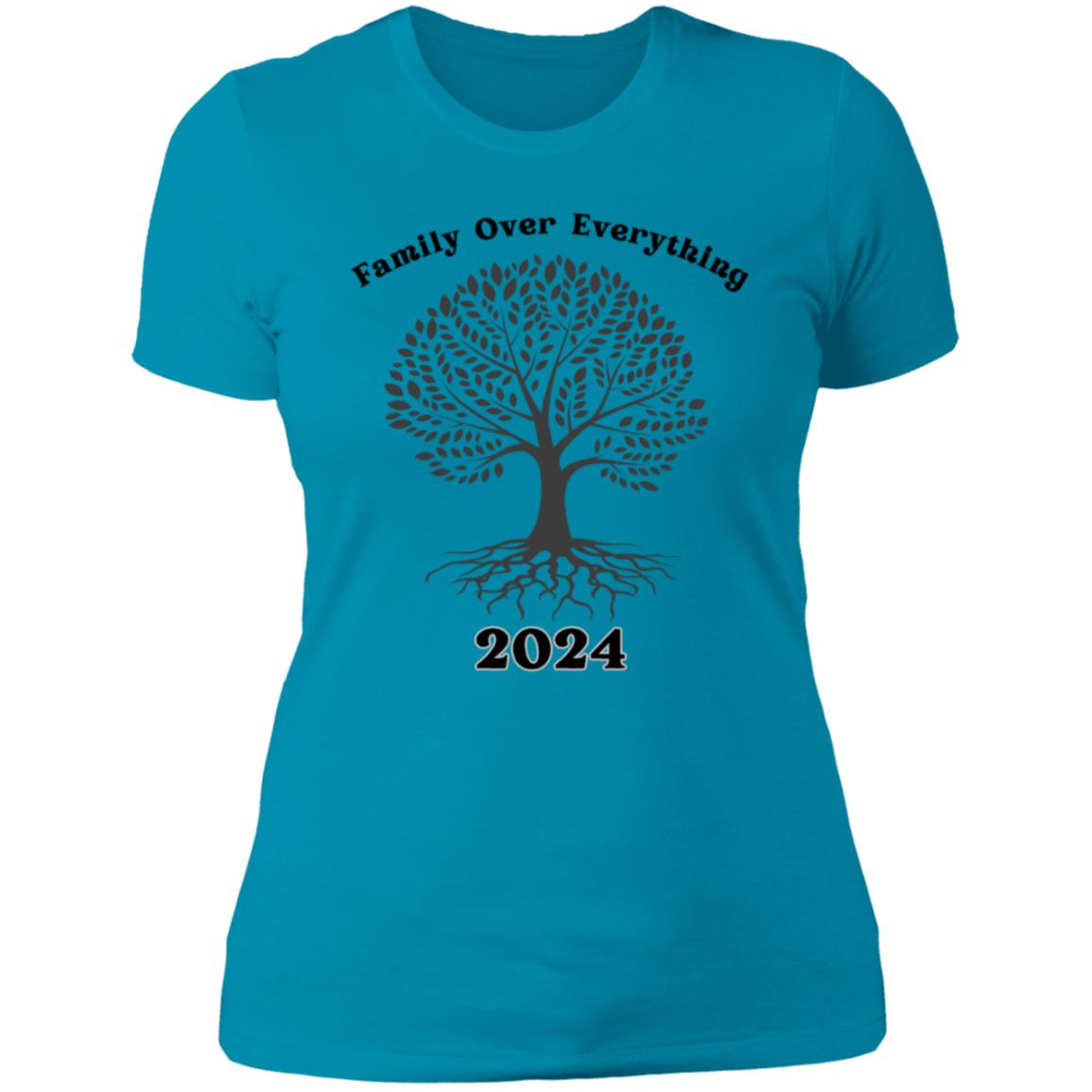 Family Over Everything 2024 Ladies' Boyfriend T-Shirt