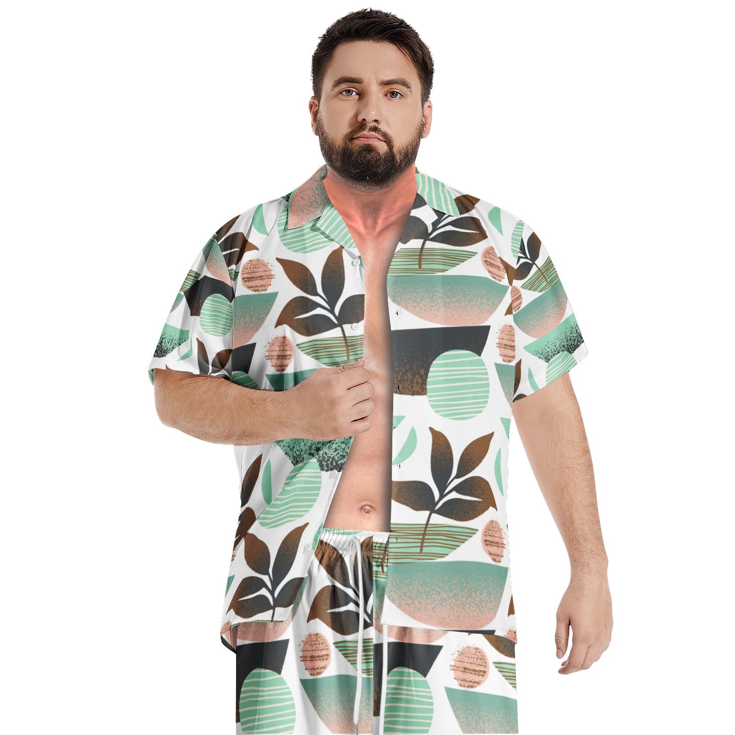 Men's All-Over-Print Hawiian Shirt Sets