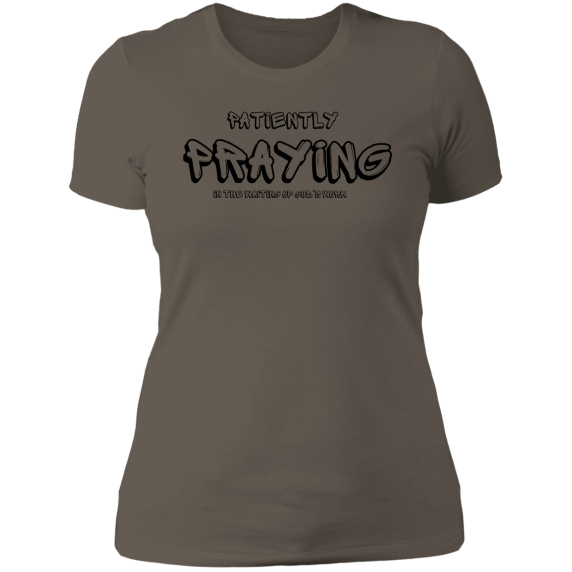 Patiently Praying Ladies' Boyfriend T-Shirt