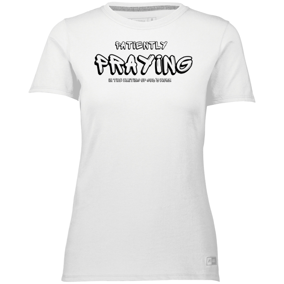 Patiently Praying Ladies’ Essential Dri-Power Tee