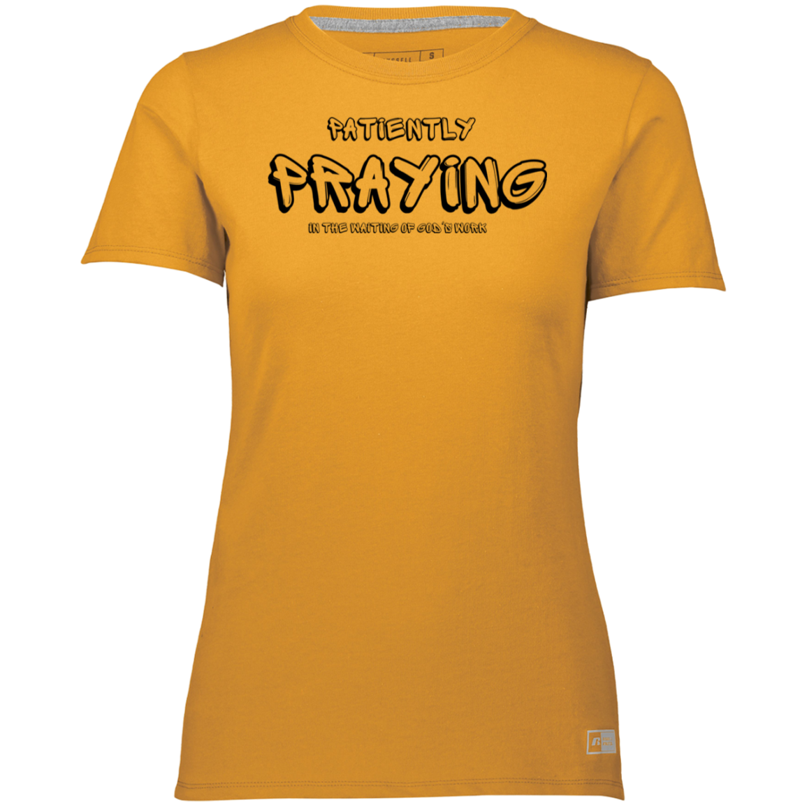 Patiently Praying Ladies’ Essential Dri-Power Tee