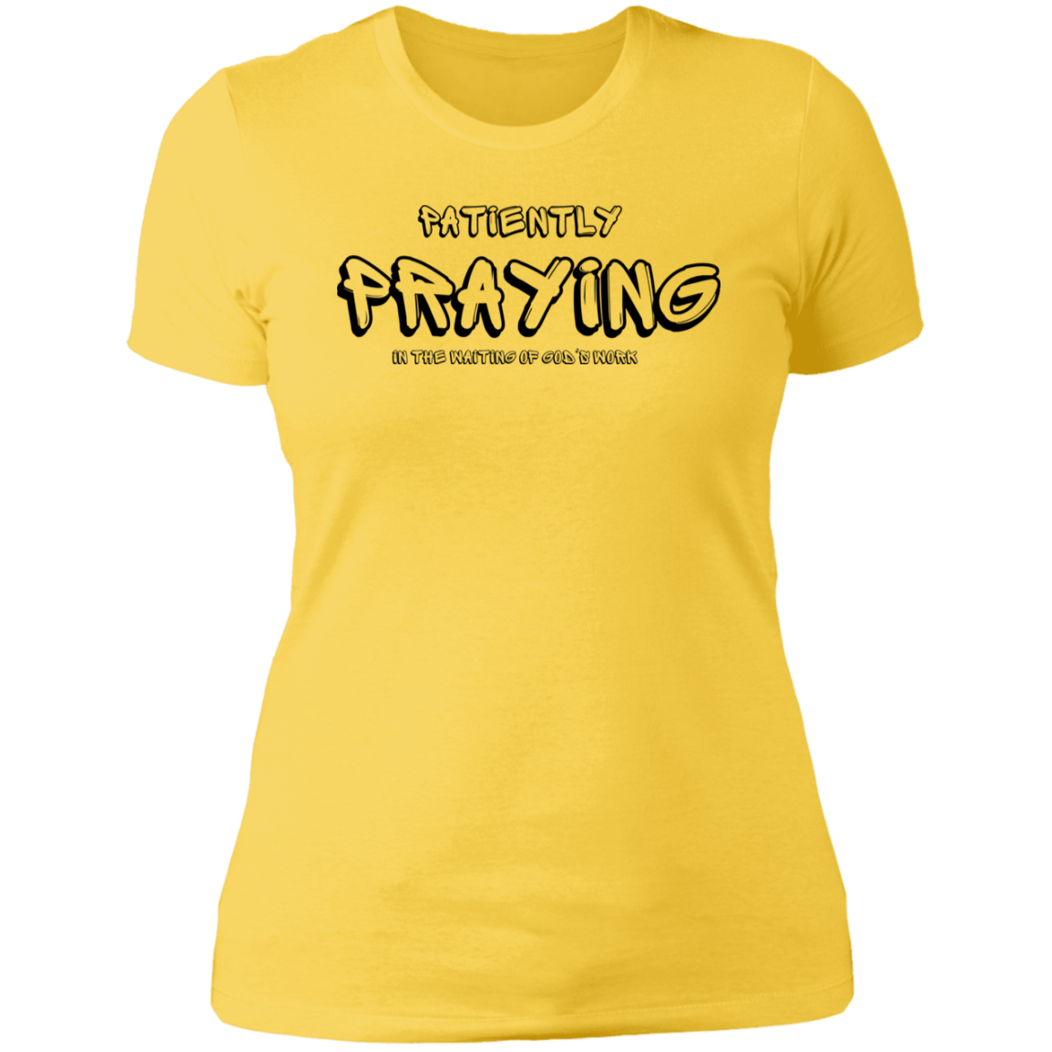 Patiently Praying Ladies' Boyfriend T-Shirt