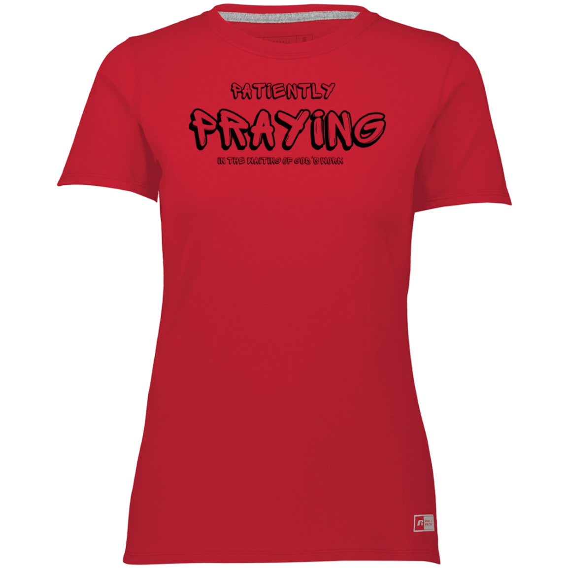 Patiently Praying Ladies’ Essential Dri-Power Tee