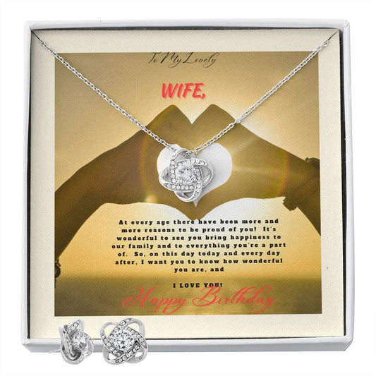 My Lovely Wife | Happy birthday | Necklace & Earring Set