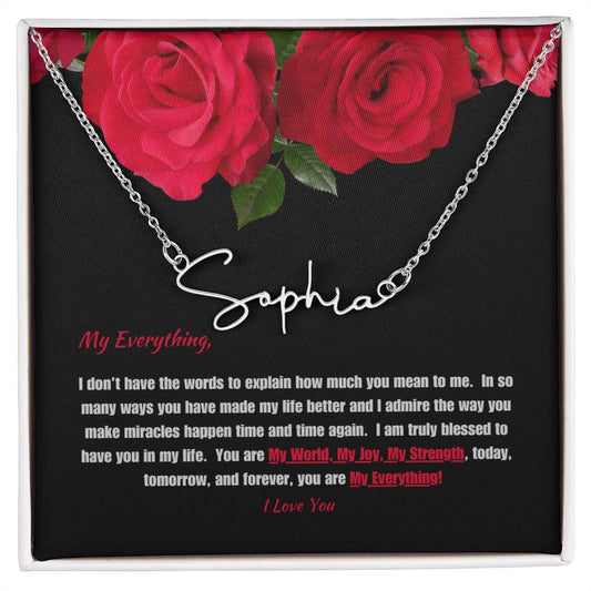 My Everything | Personalized Necklace | I Love You