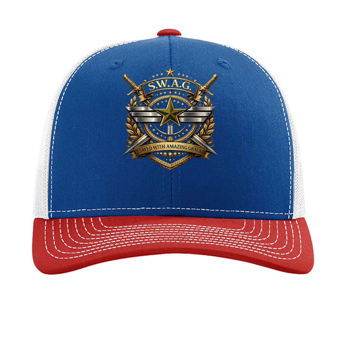 Royal/ White/ Red - 112 - FRONT