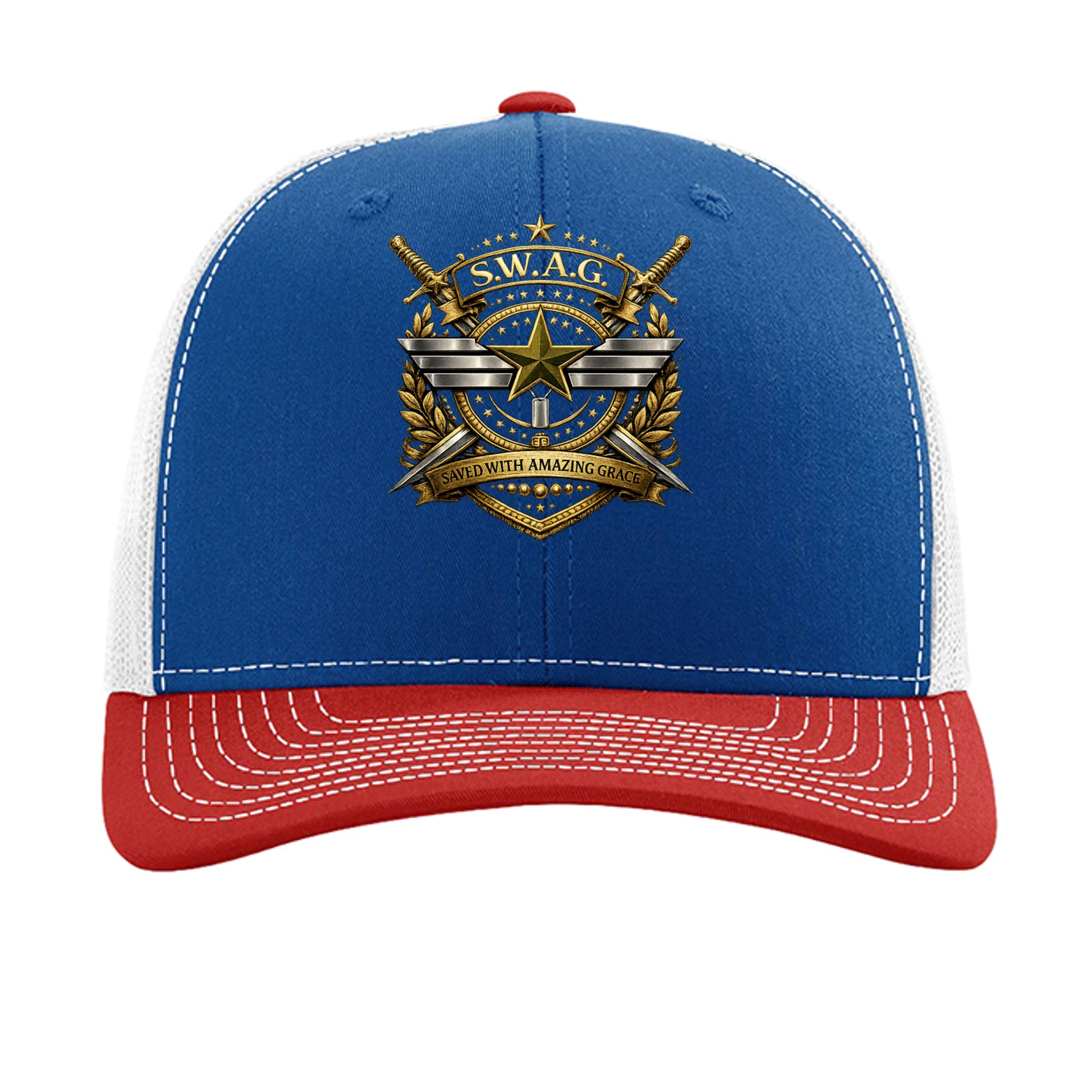 Royal/ White/ Red - 112 - FRONT